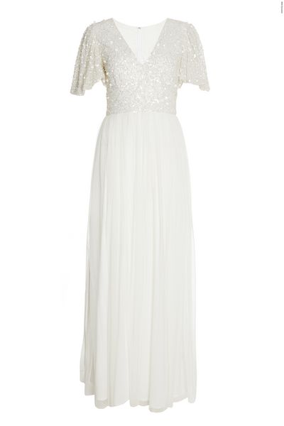 White Embellished Maxi Dress